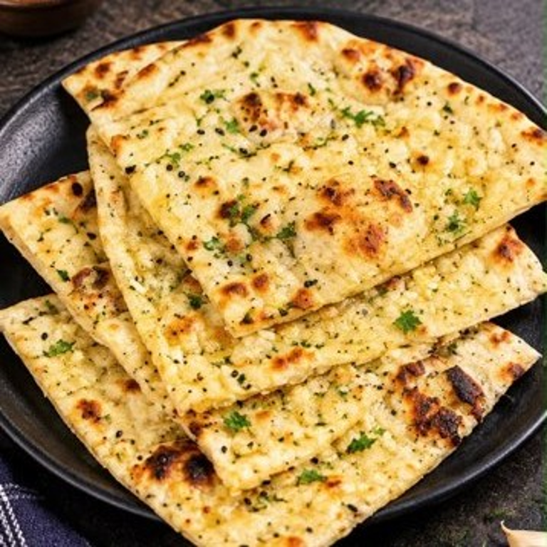 Delicious Garlic Naan Awaits